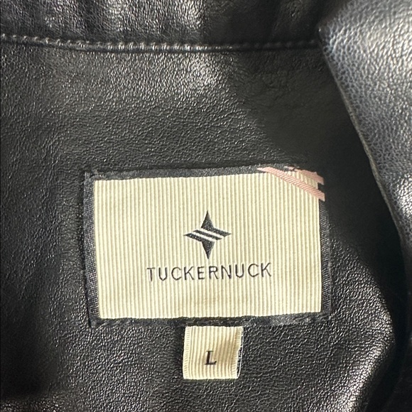 TUCKERNUCK Black Faux Leather Margot Top ~ L - Picture 9 of 14